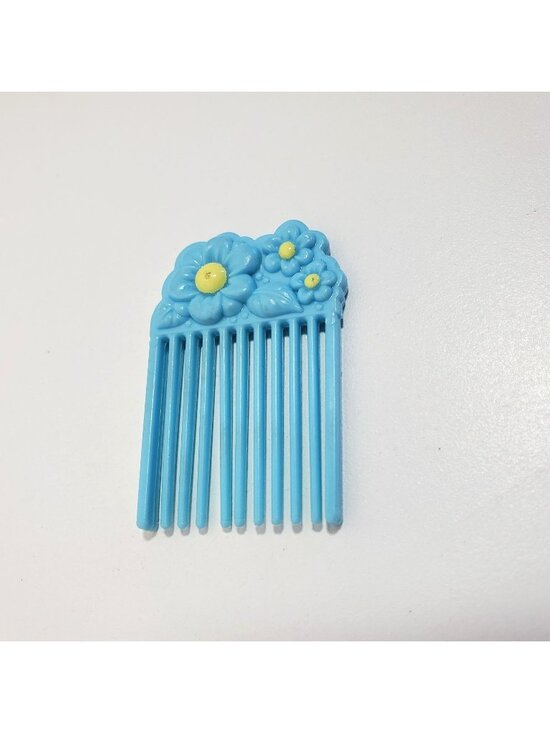 My Little Pony Other - My Little Pony Lily Flutter Comb Pick G1 Blue Yellow Flowers Vintage 80s